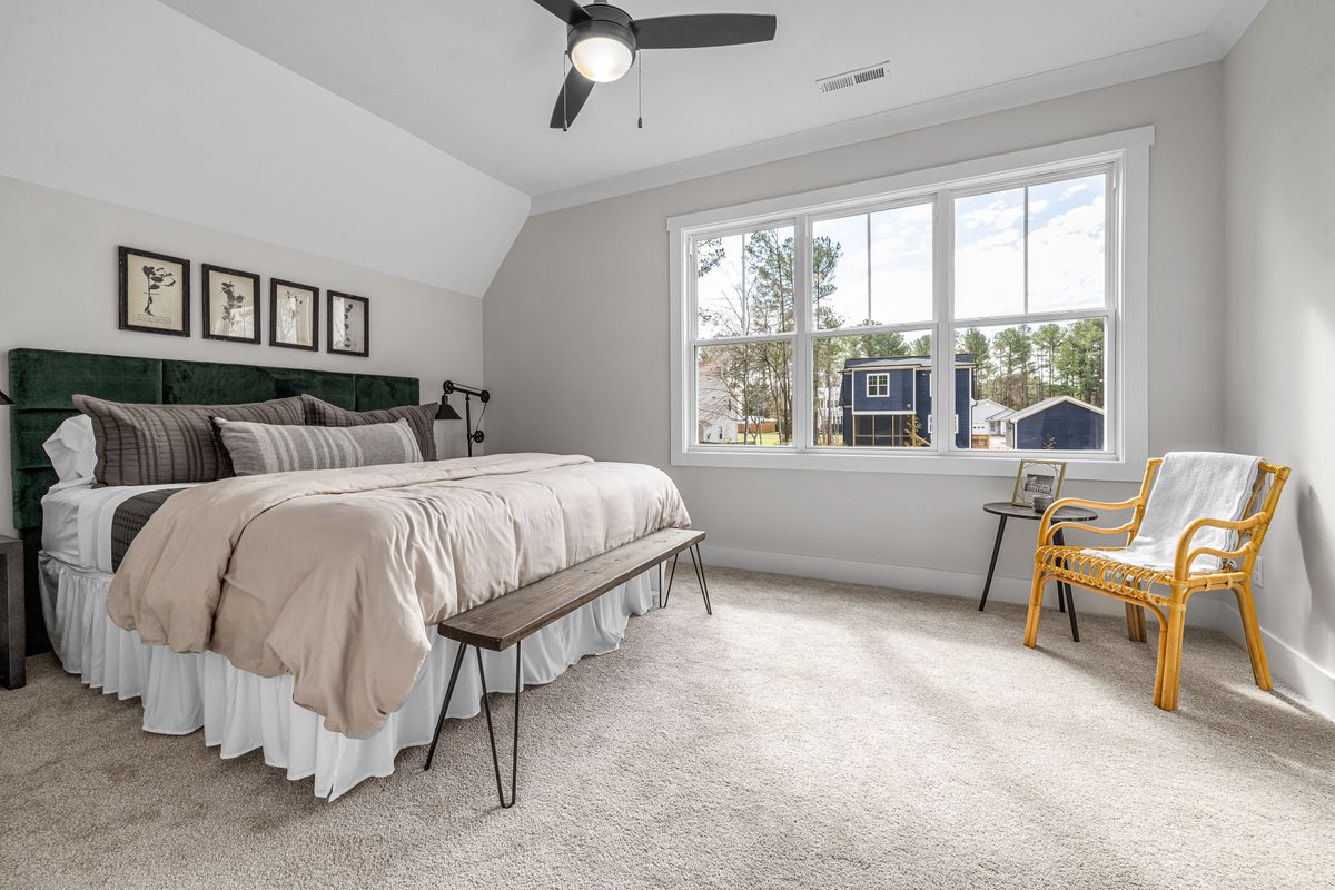 Bedroom with large window — Comfortable ground-floor room