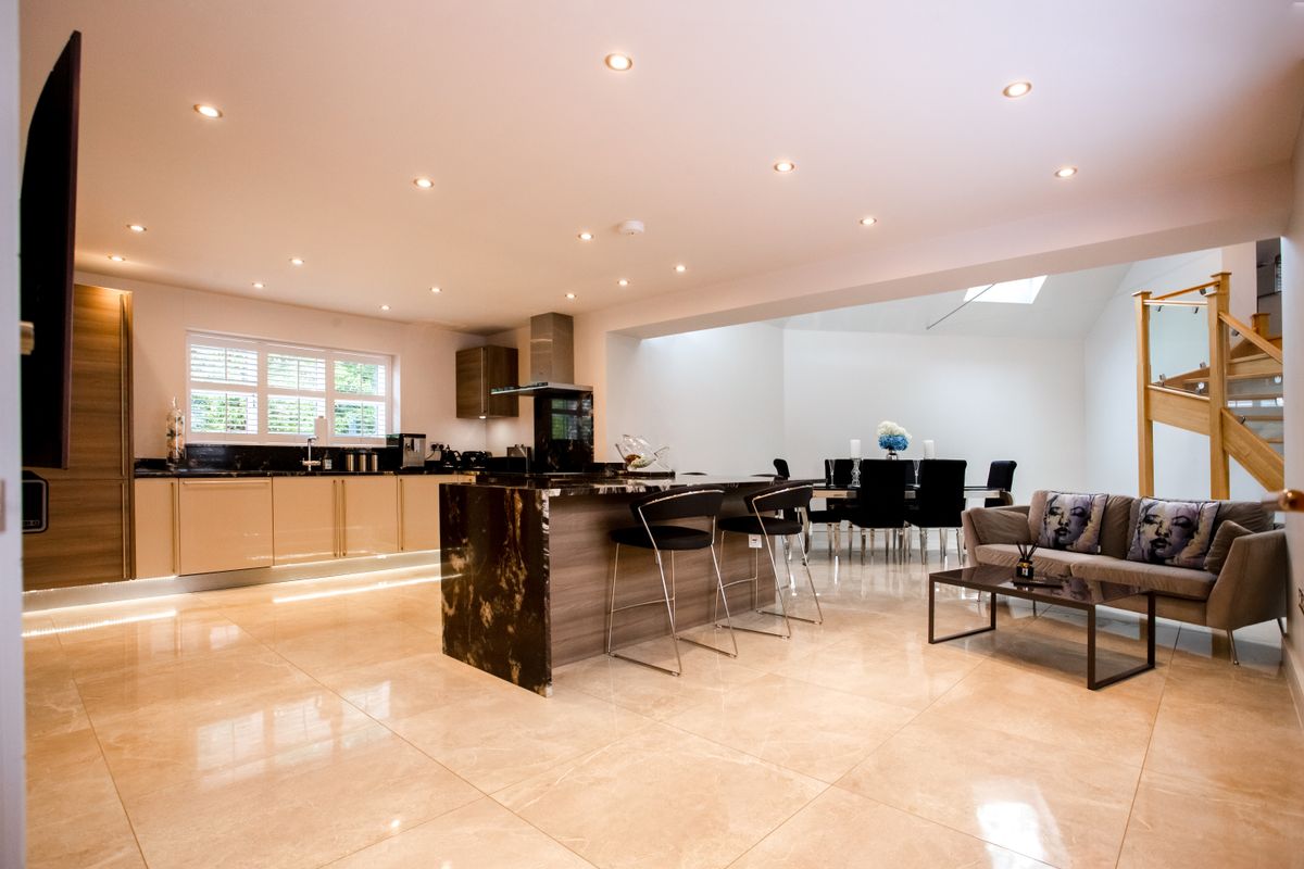 Modern open plan Colchester home — One connected family room