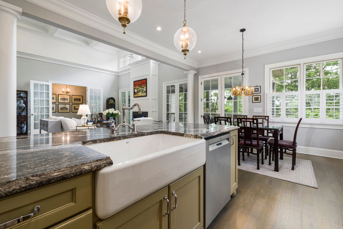 Open kitchen and dining — Kitchen and dining together